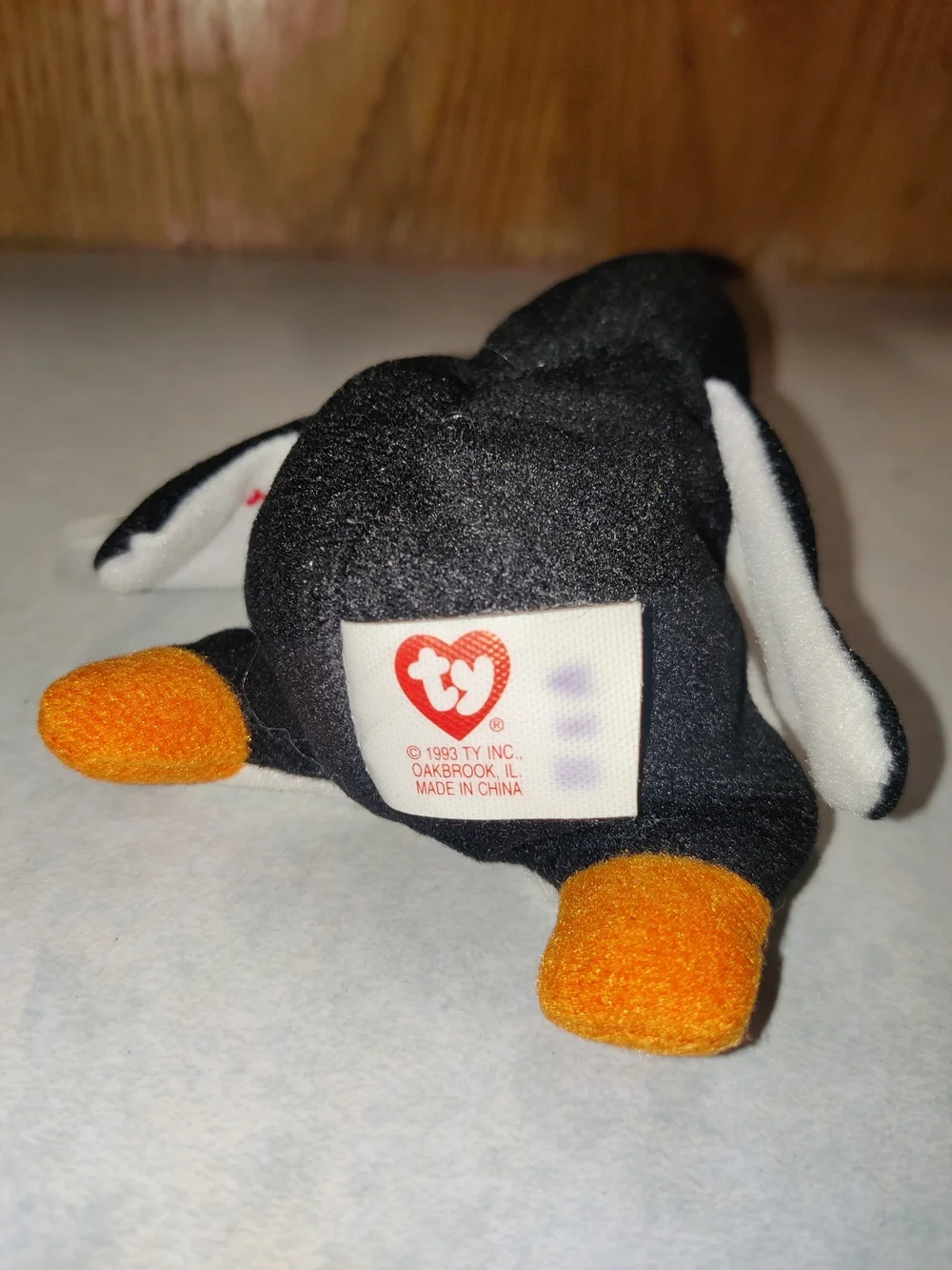 Ty - 1993 Plush Waddle Penguin Beanie Babies McDonald's Stuffed Toy 6
